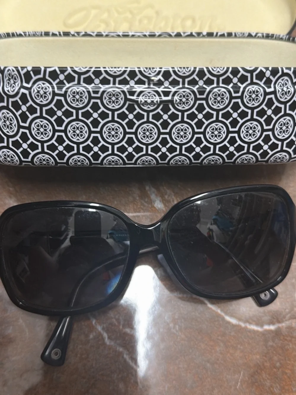 Brighton Black Oversized Women's Sunglasses